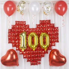 ALL THAT PARTY 紀念日派對氣球100日套組, 混色, 1套