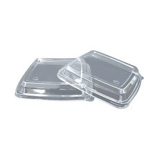 정사각 펄프 일회용 용기 PET 리드, 300개