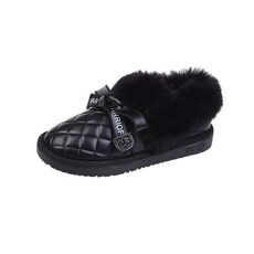 여성용 패딩 퍼 슬립온