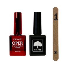 VIEWGEL Oppa Top Gel + Silk Top Gel Matt 10ml + Wood Pile, 頂膠+啞光頂膠+木樁, 1套