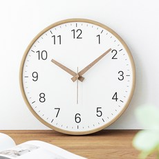 MJK 300 實木靜音掛鐘, 淺棕色