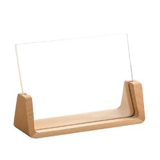 收納部屋 壓克力木製U型相框 A4 橫款 原木色 簡約風格, 1個, 310 x 57 x 210mm