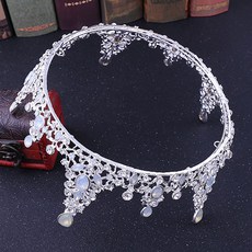 復古風皇冠 奢華新娘王冠 自助婚禮, 銀色, 1個