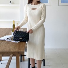 린다샵 실레오 골지 볼레로 트임 롱 원피스 cpops9382k38