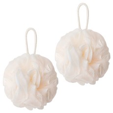 Pernelle 緻密柔軟掛式起泡沐浴球組, Ivory, 2個裝, 1個