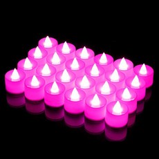 올인템 이디오 LED 캔들 전자초 티라이트, 보라