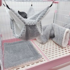 DING DONG PET 小動物溫馨小屋3件組, 1套, 灰色