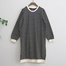 iyaan 孕婦條紋長袖連身裙