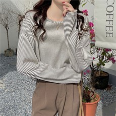 레몬소울 여성용 밤바 스트라이프 티셔츠