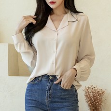 Dearlola 女款防皺開襟長袖襯衫