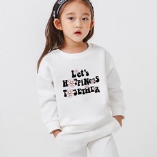 KIDSCREW 兒童 Let's Together 刷毛大學T