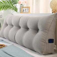 Market Plan 舒適床頭三角形靠墊, 灰色