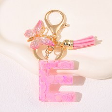ING Market 粉紅粉紅可愛字母商品掛飾, 1個, E