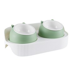 Carno 卡諾 韓國 Twin Cat 寵物雙格食器, 1個, D款