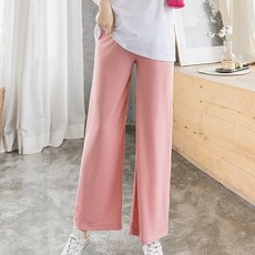 산책룩의 완성 하이웨스트 임산부 와이드 팬츠