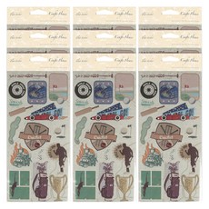 데어리즈 일러스트 펄 스티커 레트로스포츠, 9개, B