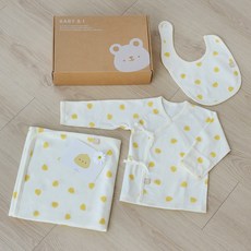 BABY&I 嬰兒用四季新生兒肚衣 + 包巾 + 圍兜禮盒組