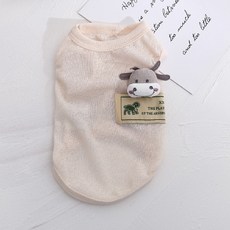 PASTEL PET 寵物彩色乳牛T恤, 象牙白