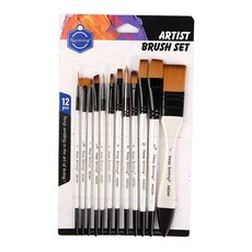 Lizjainey 美術用品 經典油畫筆組 08 A6094B 珍珠白, 1套, 12種