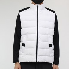 CONFIAR 男款高領絨面革羽絨背心 TC0818N