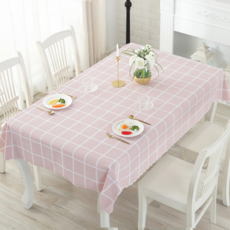 비투윈 반디돌 깔끔한 식탁보, 핑크체크, 1개, 40 x 60 cm