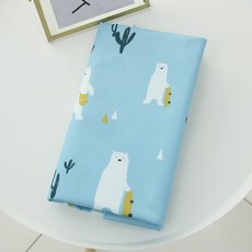 Daeil Company 熊熊圖案 大然防水布料, 藍色(880)