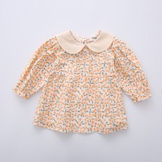 IAMBEBE 幼兒橘色蘋果棉質洋裝