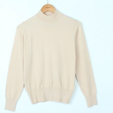 빼빼 여성용 포근따뜻 기본 반목 폴라 니트 티셔츠