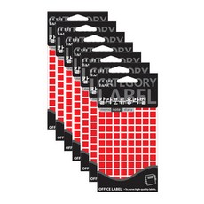 Petit 彩色分類標籤貼紙 20-433, 7個, 紅色
