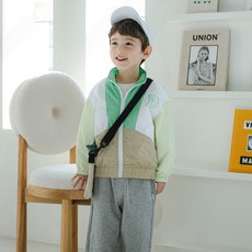 OWLEYBARN 男童撞色防風外套