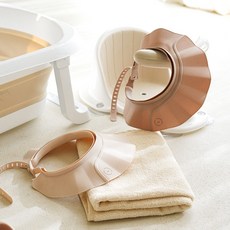 malang honey 嬰幼兒洗髮帽2件組, 1套, 杏仁奶, 可可奶