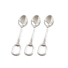 Wicker Rocking 手柄不銹鋼優質茶匙, 單色, 3個