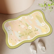 Witherhome 迷你雛菊點缀蓬鬆地墊, 綠色, 1個