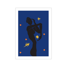 진심디자인 감성 아트웍 디자인 캔버스 E. 무드 패인팅 라인 E-14 푸른밤의 생각