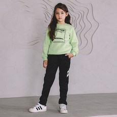 KISPO 兒童褪色側邊刷毛上下套裝