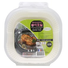 氣炸鍋專用烘焙紙 方形 23 x 20 x 4.5 cm 5.2L 30入, 1個