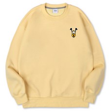 VENHIT 迪士尼布魯托刺繡棉質雙面布大尺碼大學T DNMKOM1309F