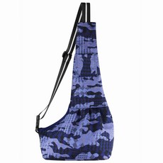 RaonToU 寵物簡約單肩背帶, 20聚酯纖維迷彩藍色