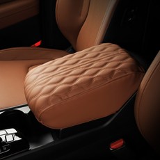 MAYTON Sportage NQ5 原廠規格相容 扶手收納 皮革中央扶手箱墊 記憶棉扶手墊, 棕色, 1個