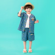 MellyCoco 兒童棕櫚樹島嶼襯衫式夾克