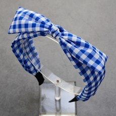 HANNAL RIBON 女童蝴蝶結格紋鋼絲髮箍