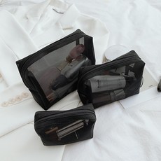 化妝品收納網袋 3款組