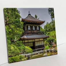 HTP 磁磚 C425 慈照寺與小池塘 畫框, 燒製磁磚, 1個