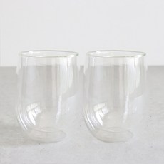 Luceluna 檸檬茶雙層玻璃杯 300ml, 單一顏色, 2個