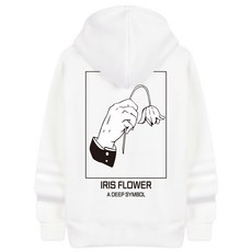 NESPA 男士花卉手繪連帽拉鍊外套 SHD_0020