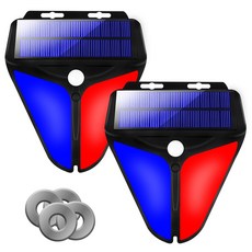 UrbanLED 安全太陽能感應燈 CS 2入+磁吸式包裝 2入組, 藍色 + 紅色