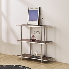 룸앤홈 스탠리 엣지 사각선반, 브라운, 3단