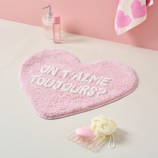 Modern House 簇絨地墊 愛心, 粉紅色