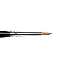 WINSOR&NEWTON 溫莎牛頓 科林斯基紫貂水彩筆系列 7 圓形短柄 WI5012004, 4號, 1組