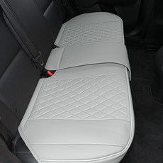 DAEHAN 車用後座椅皮革坐墊, 暖灰色, 1個